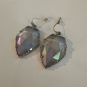 Kendra Scott Corley Earrings in Iridescent Slate/Silver (Rhodium)